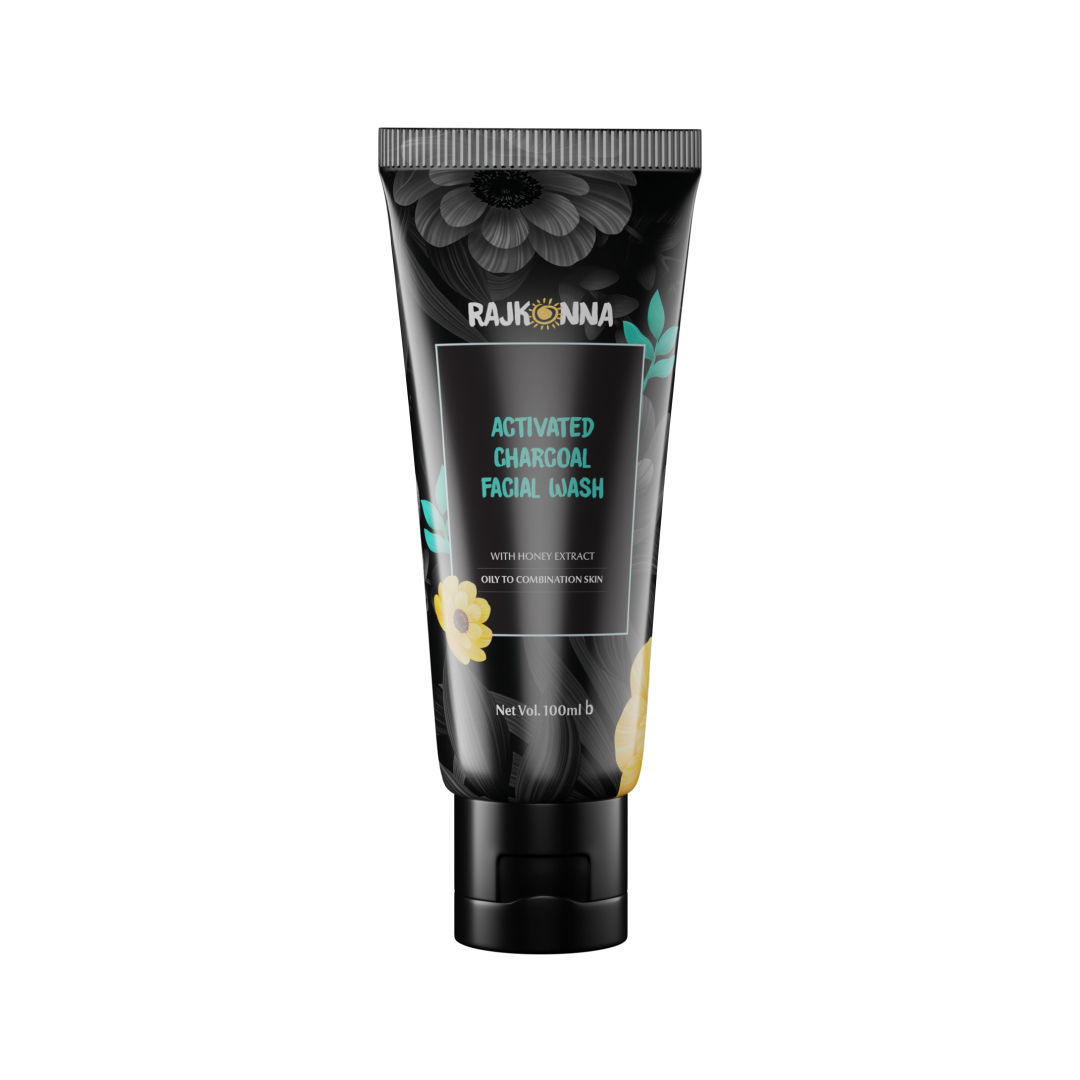 Rajkonna Activated Charcoal Facial Wash With Honey Extract